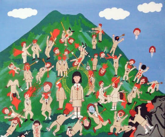 あんま関係ないけど「バトルロワイヤル」で北野たけしが描いたそれっ