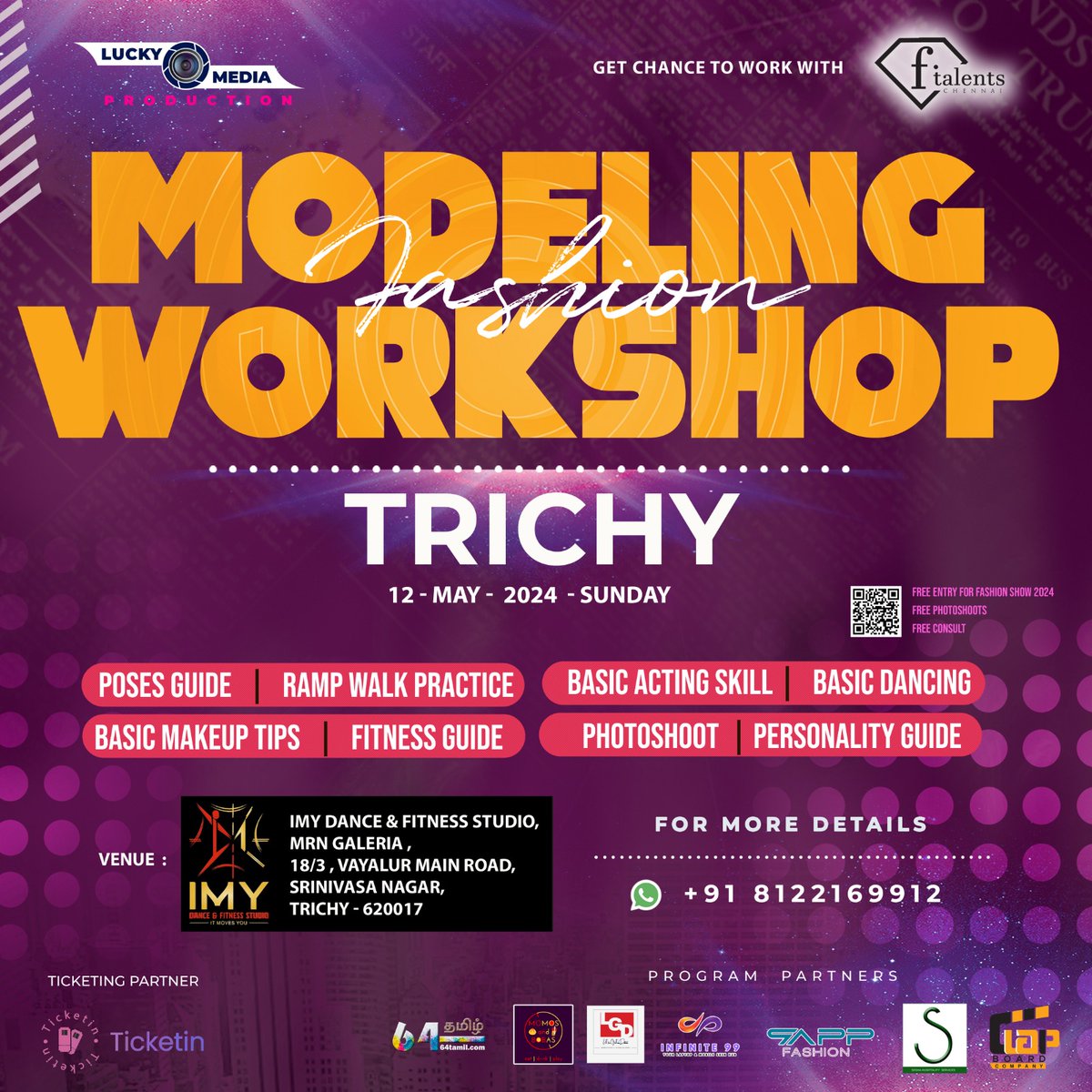 Ticketin321842's tweet image. Get a chance to work with FTV Talents Chennai .Ticketin present this exclusive opportunity, #modelingworkshop #runwaytraining #modelingclass #posingtechniques #modelingtips #modelingcoach #Ticketin #FTV📞+91-8122169912📍Register Now At : ticketin.in/event/fashion-…