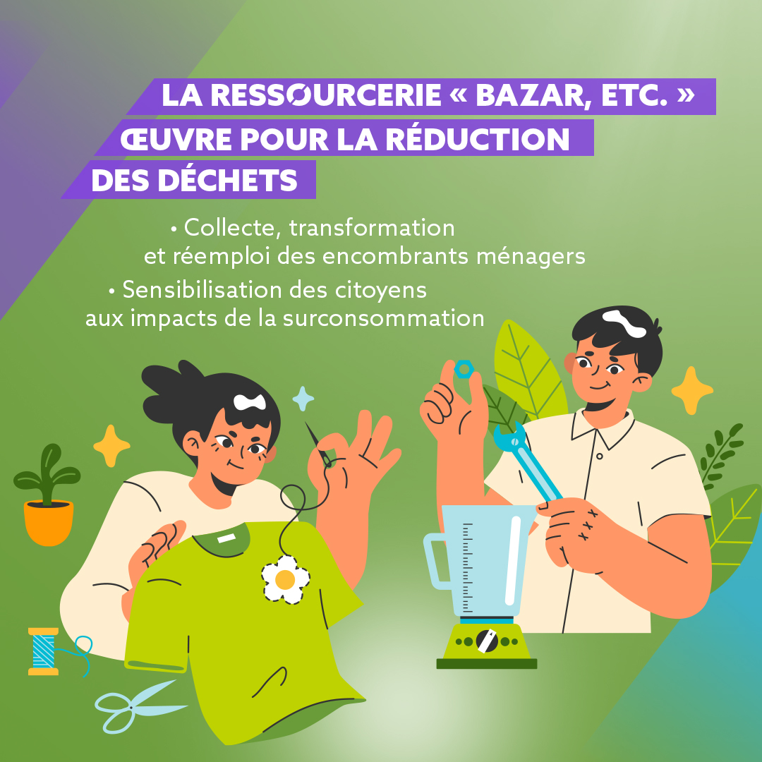 🌍♻️ Dans le cadre de sa démarche #RSE et de ses actions en faveur de la préservation de l’#environnement, le Groupe IMA s'engage auprès de « BAZAR, etc. », #ressourcerie associative niortaise qui met en valeur les bénéfices du #réemploi et de l'#EconomieCirculaire.

#IMAtousRSE