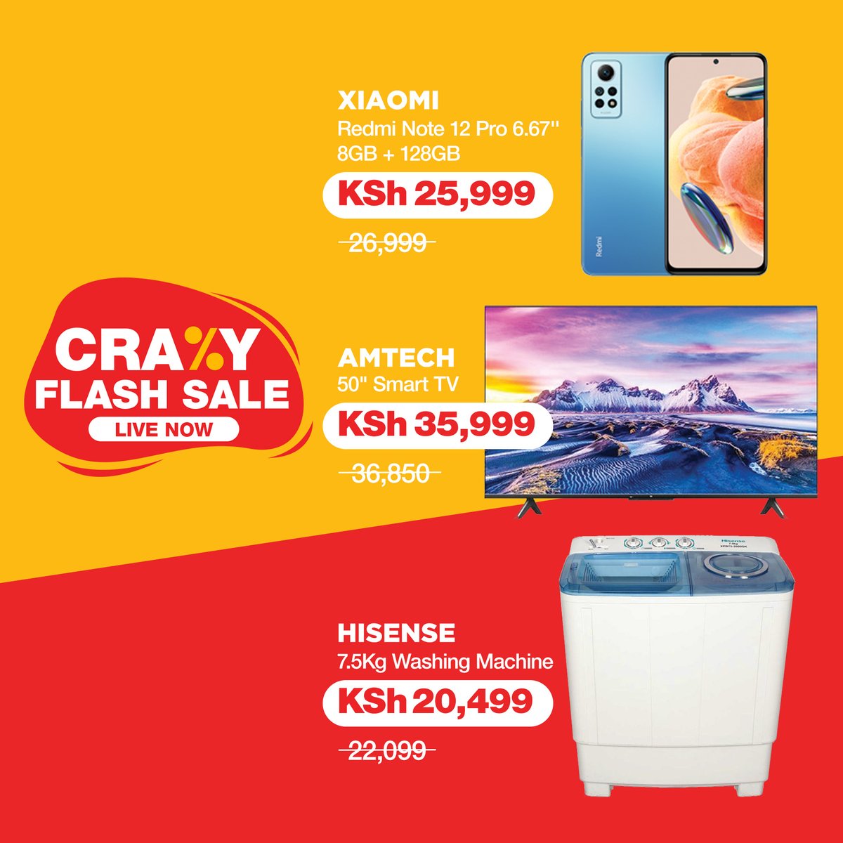 Cheki, hakuna deal kali kuliko hii!! Crazy Flash sale is Now live. jumia.co.ke/flash-sales/ #JumiaKenya #CrazyFlashsale #JumiaDeals