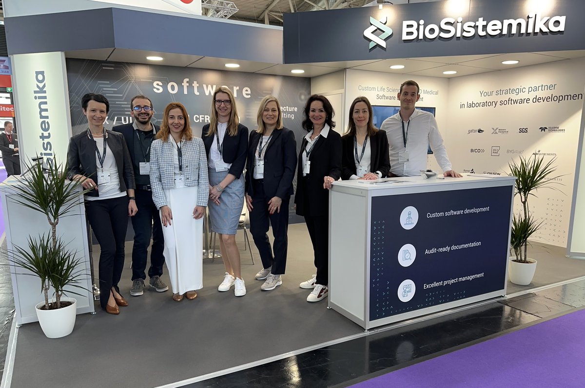 BioSistemika's tweet image. What a week at @analyticaFair in Munich! Our @BioSistemika team had a highly productive time engaging in numerous discussions on custom lab software solutions and the broader scope of lab digitalization.
#Analytica2024 #LabSoftware