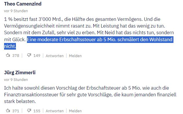 Die Freigrenze ist sehr hoch, aber selbst so kommen jährlich 1 bis 2 Milliarden zusammen, die absolut niemandem "weh tun" und der Allgemeinheit einen spürbaren Nutzen bringen.
Viel Erfolg lieber <a href="/MarcJost/">Marc Jost</a> beim Lobbyieren für diesen sinnvollen Vorstoss! 👇
bernerzeitung.ch/ahv-finanzieru…