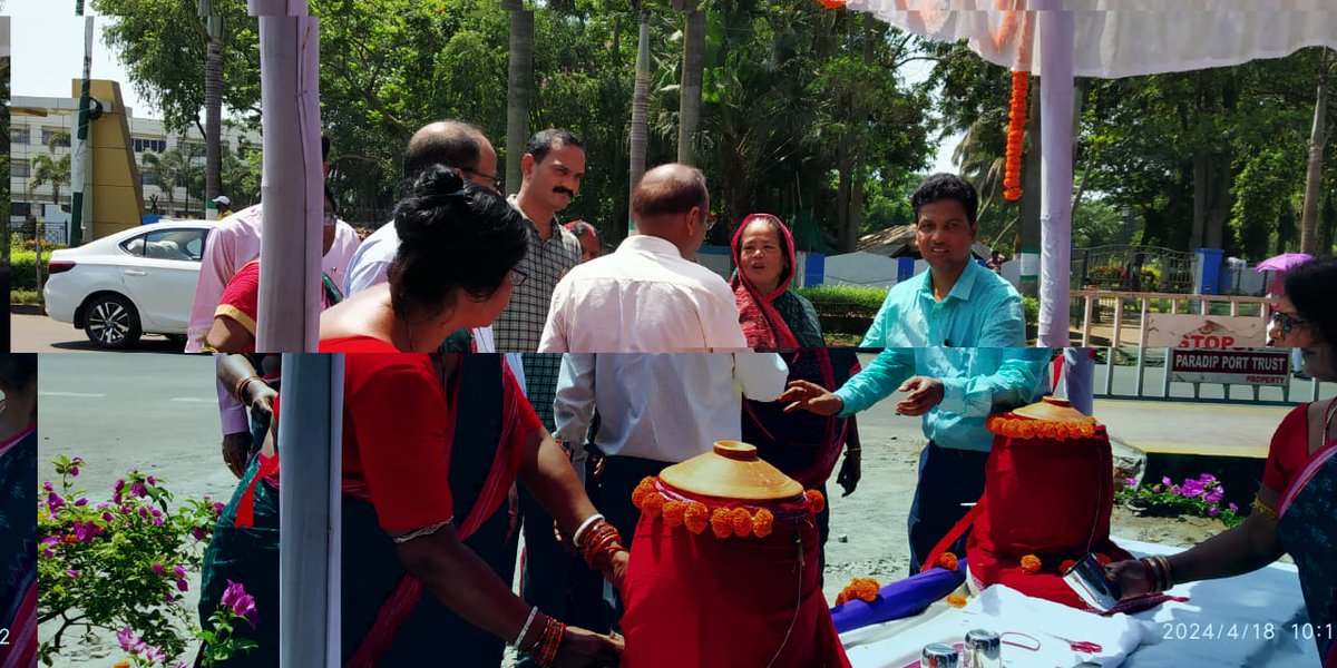 paradipport's tweet photo. Paradip Saksharata Samiti, the social arm of @paradipport started #JalaChhatra near Allahabad Bank ATM at Paradip. Shri URM Raju, Secretary, PPA inaugurated the Free Water Kiosk in presence of Capt. A C Sahoo, Dy. Conservator &amp; other Sr. officials. It will run till end of summer. https://t.co/He35xj2qUA