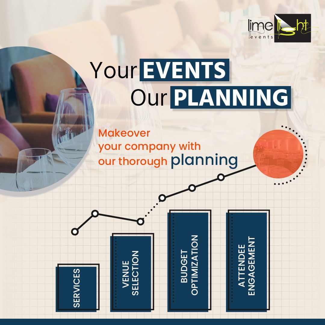 Transform your corporate event into a sparkling achievement with Limelight Events. Put some shine on your event to make it unforgettable. 

#EventPlanningSuccess #EventDecor #EventVenue #EventSpace #EventPlanning #Events2024 #CorporateEvents #CorporateLife #RamNavami