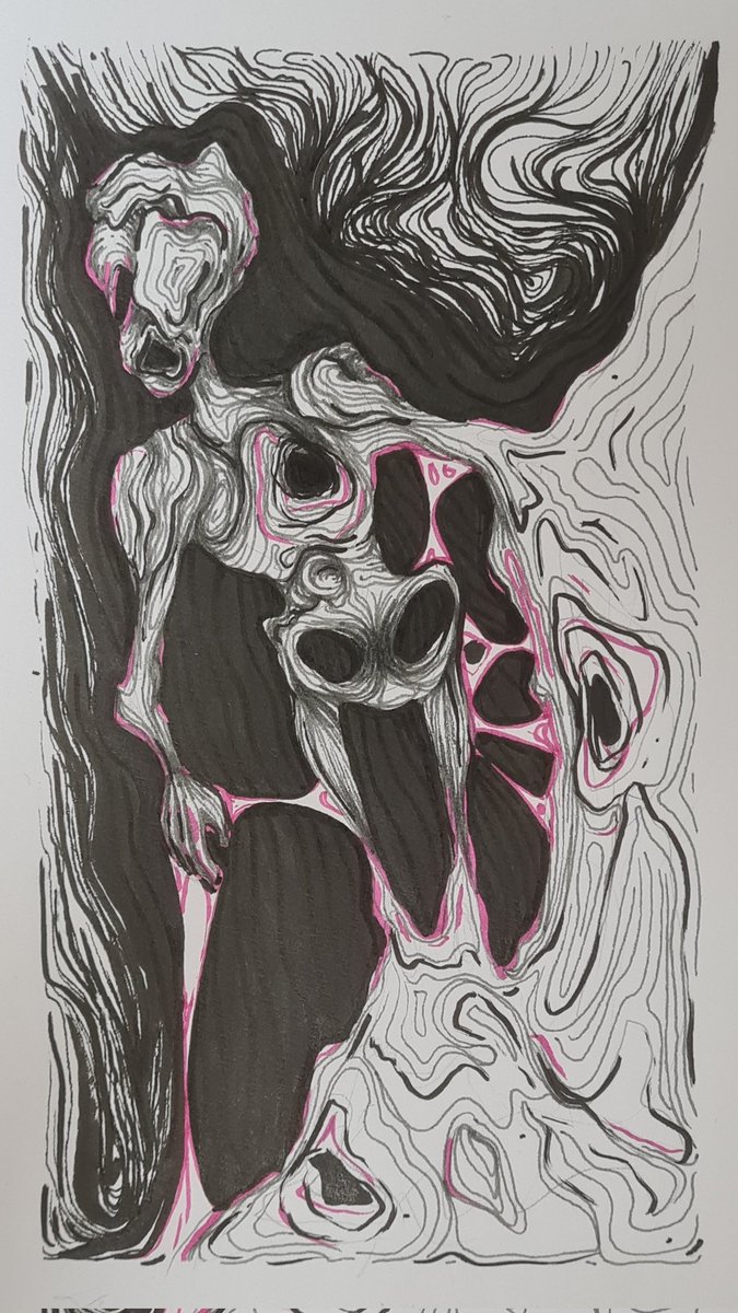 TorchyMuse's tweet photo. Goopy, nasty monster drawing ☠️ https://t.co/BnEuv9WX8N