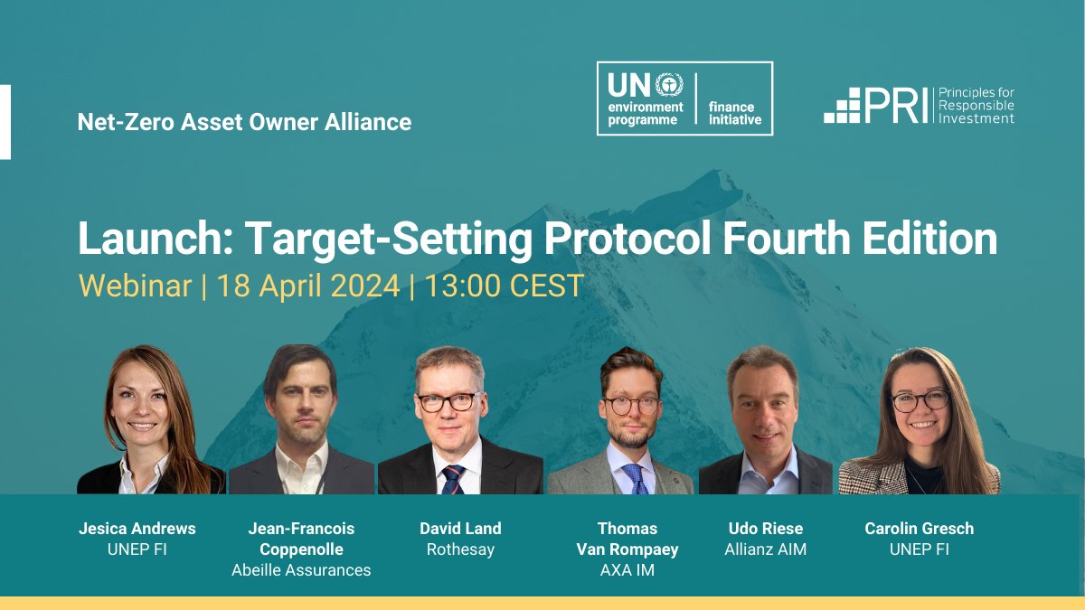 The #NZAOA Target-Setting Protocol Fourth edition, which governs how members set science-based intermediate targets is out today: ow.ly/g34S50RiJVy

Tune in for the launch webinar to hear from the authors:   ow.ly/gNei50RiJU8