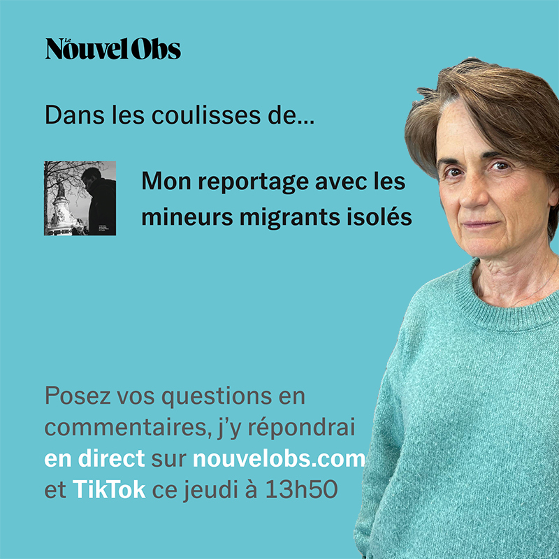 Le_NouvelObs's tweet photo. Notre journaliste @natachatatu a suivi quelques-uns des 10 000 adolescents venus de Guinée, du Mali ou de Côte d’Ivoire, qui survivent à Paris dans des campements de fortune ou des gymnases ouverts à la hâte par la mairie. 👉 https://t.co/fUV8zPFjiy

Elle racontera ce jeudi à 13h50 sur le @tiktok_France du "Nouvel Obs" les coulisses de ce reportage. Posez-lui vos questions en commentaires 👇