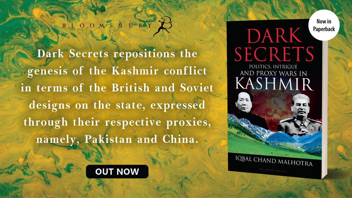 Happy Publication Day to #DarkSecrets, out now in paperback!⭐ This book reveals the dark secrets hidden in India’s contemporary history around and after the Partition of India with major international players vested in the future of Kashmir. @KashmirStory