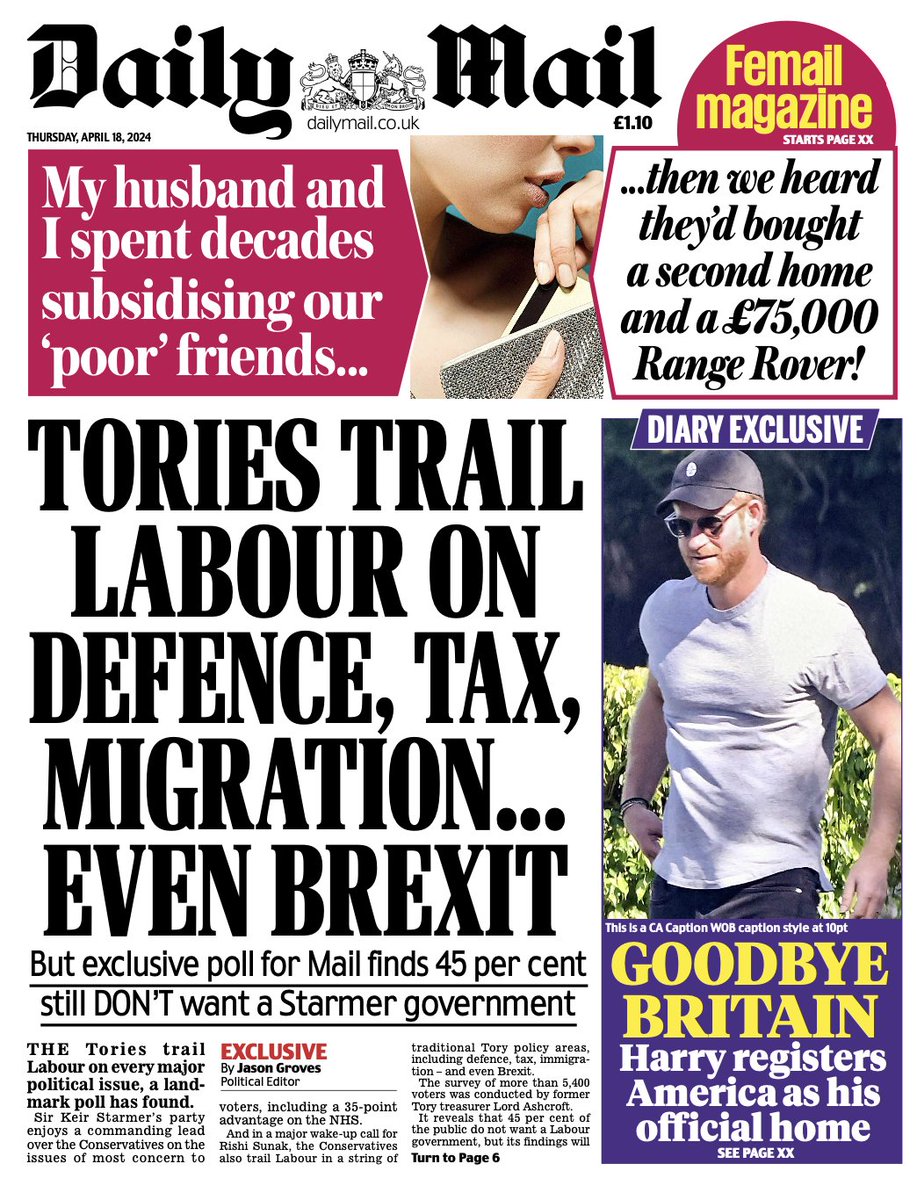 My new poll covered in today's Daily Mail @MailOnline - all the data at LordAshcroftPolls.com dailymail.co.uk/debate/article…