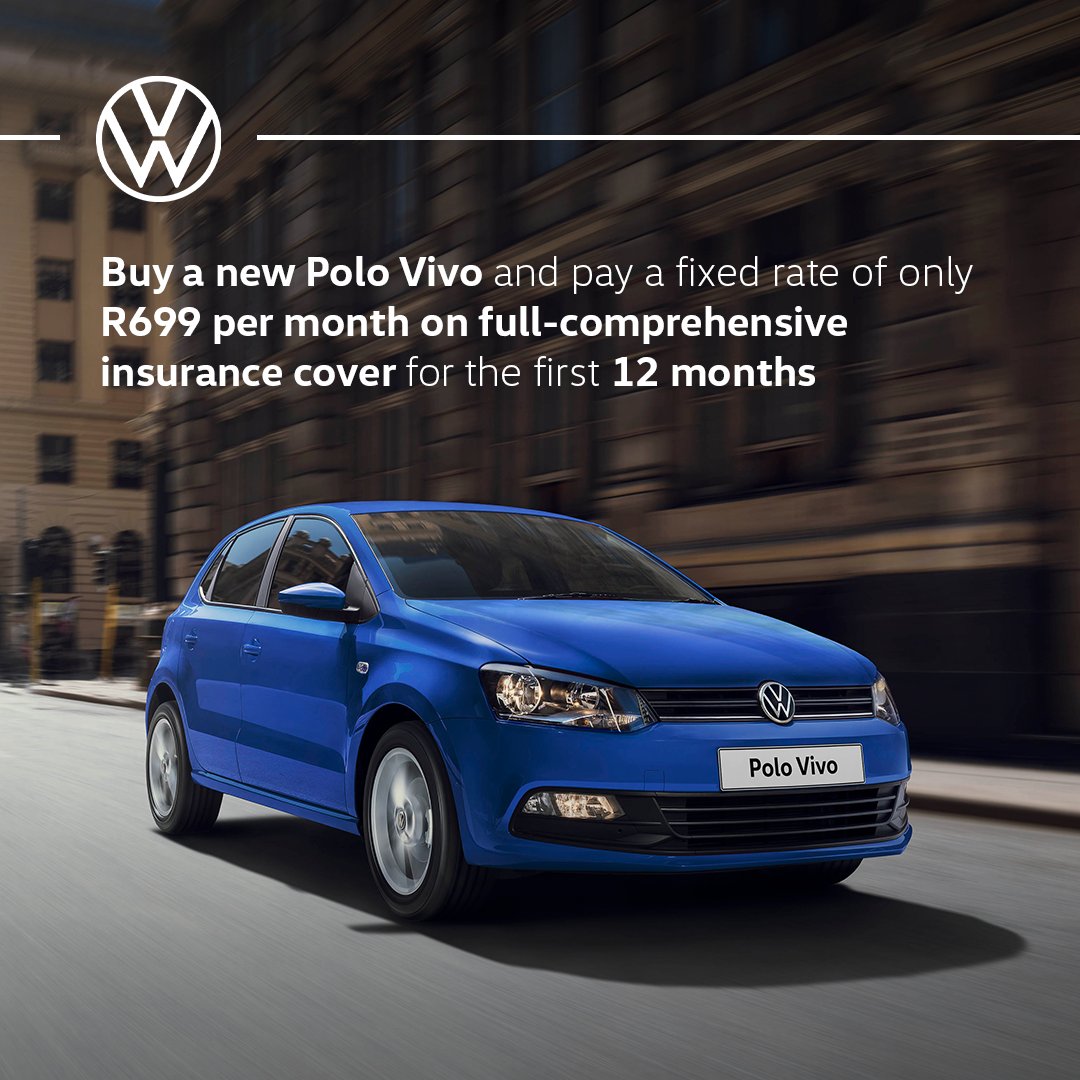 Spend an entire year enjoying a preferential flat insurance rate on a new #PoloVivo financed through Volkswagen Financial Services*! Also check out our current Vivo offers – vw.co.za/app/specialoff…. *Ts & Cs apply – vw.co.za/en.html #SpecialOffers #Insurance