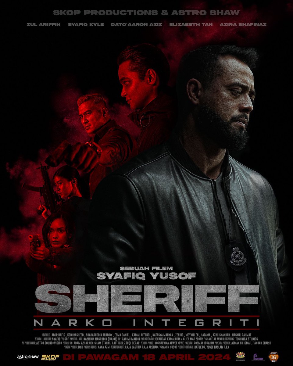 Hari ini bermula tayangan filem “Sheriff : NarkoIntegriti” di pawagam seluruh Malaysia🇲🇾, Singapura🇸🇬dan Brunei🇧🇳