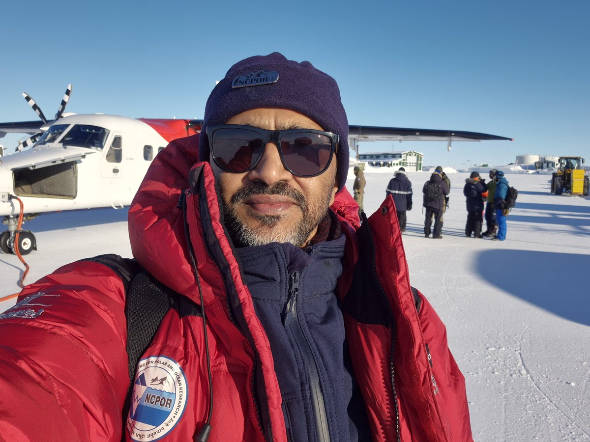 ncaor_goa's tweet photo. Dr. Thamban Meloth, Director NCPOR, visited Station Nord in NE Greenland on an invite from Aarhus University's Villum Research Station. Guided by station head Dr. Henrik Skov, he explored the logistic facilities and labs, uncovering new opportunities for Indian #Arctic research. https://t.co/sEsnNjJxd7