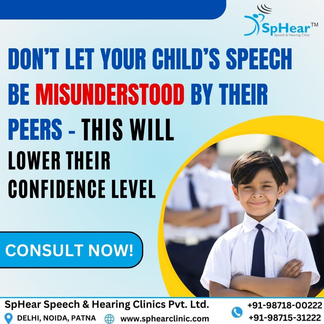 Don't let speech difficulties lower your child's confidence.  At SpHear Clinic, we're here to help them speak clearly and confidently. 🗣
👉🔗bit.ly/493XqQK
#sphear #sphearclinic #clinic #clearcommunication #speechcare #protectyourvoice #healthyspeech #voicematters