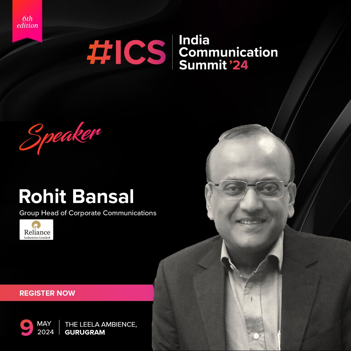 We're delighted to announce our latest speaker for #ETICS: Rohit Bansal, Group Head of Corporate Communications at Reliance Industries! 🎉

Register now: bit.ly/49TV4EE

#CommunicationSummit #PR #ReputationManagement #ETICS2024