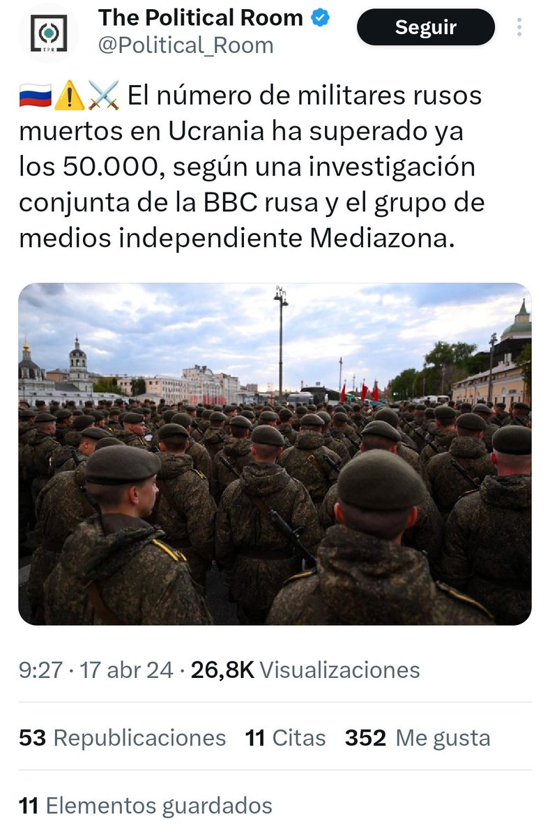 Ejemplo de información veraz y milimétricamente calculada mediante un ejercicio numérico que ni el mejor matemático podría ajustar con semejante precisión. Que malo malísimo es Putin.