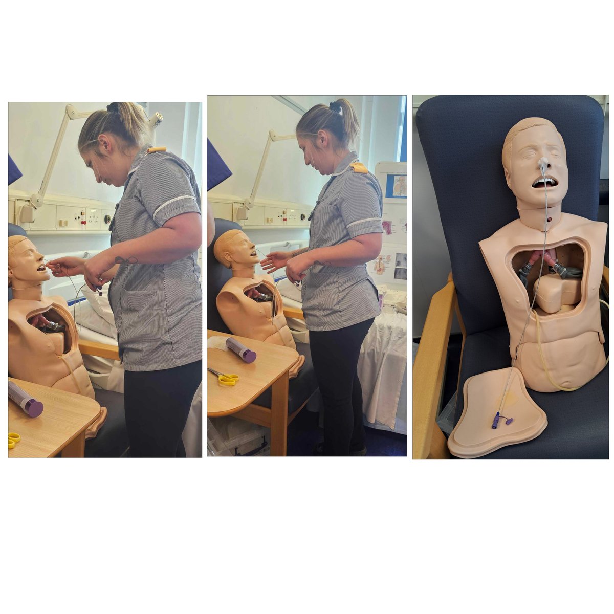 punc22louisem's tweet photo. Last clinical skills of year 2 โ
๏ธ
I have a real fear about NG tubes from past experience as a HCA..
I'm proud I managed to complete insertion in skills, but i'm not convinced il actually manage inserting one in an actual patient ๐ฌ #PUNC22 #placementnextweek #NGTubes #fear https://t.co/kbHg72uZoQ