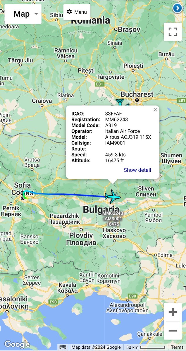 scan_sky's tweet photo. Italian Air Force 🇮🇹 - A319-115X - #MM62243 - #IAM9001

Italian President Sergio Mattarella 🇮🇹 Heading To The Novo Selo Training Area, #Bulgaria 🇧🇬 To Meet With A #NATO Multinational Battlegroup, Which Includes The 6th Bersaglieri Regiment of Trapani.

Likely Bulgarian President Rumen Radev 🇧🇬 Is Also Aboard. Radev Is Hosting His Italian Counterparts 2 Day Visit.