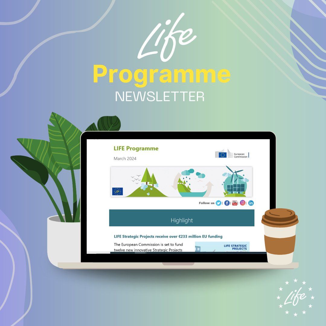 Uđite u tjedan uz #LIFEProgramme newsletter! 🆕Strateški projekti u okviru programa LIFE ⏰Pozivi na podnošenje prijedloga #EULife24 i info dani #EULife24 🏆Finalisti nagrade Natura 2000 🗞️Vijesti i događanja iz #LIFEProjects Uživajte! Više👉europa.eu/!89bRJw