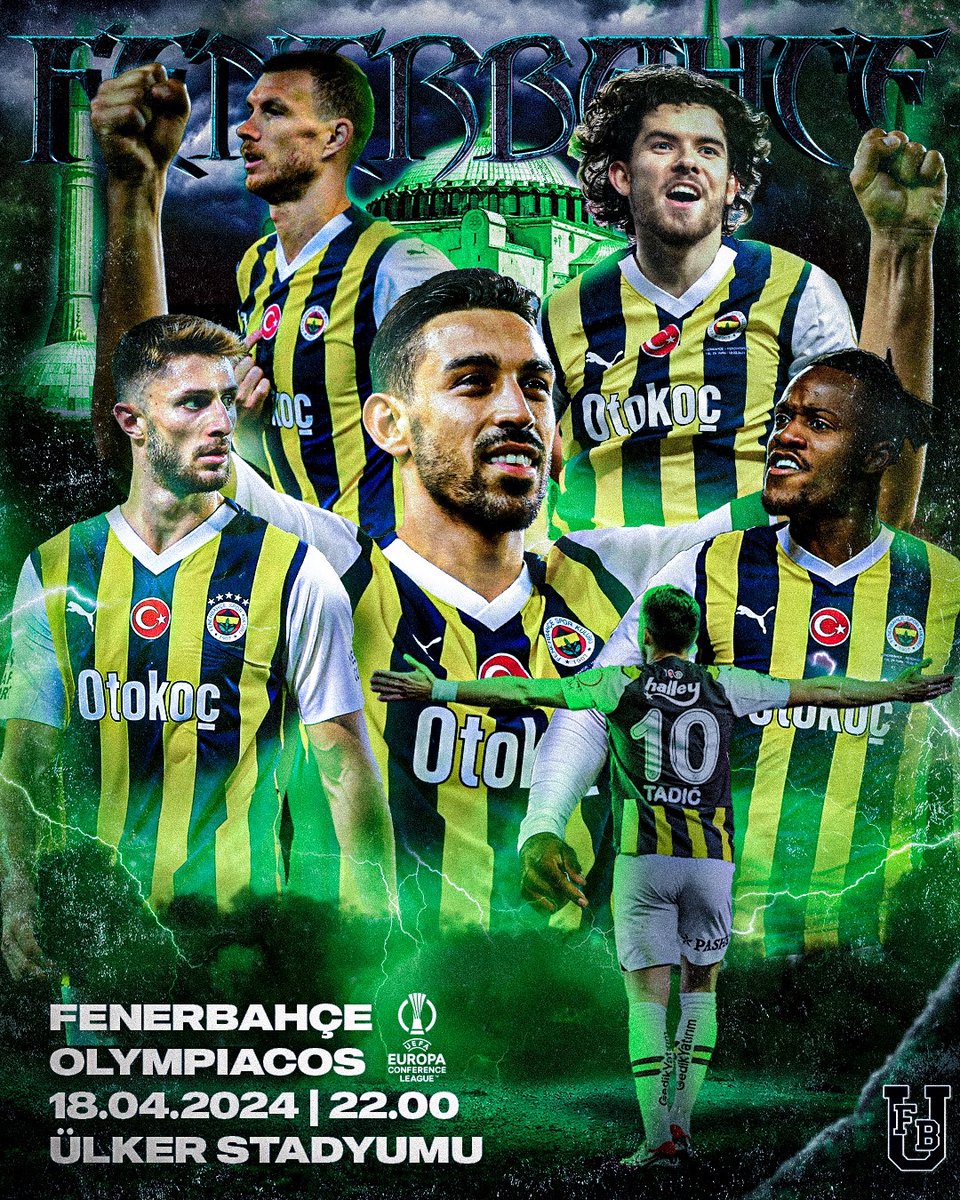 🏆 UEFA Konferans Ligi Çeyrek Final 2. Karşılaşması ⚽ Fenerbahçe - Olympiakos 🏟 Ülker Stadyumu 🕖 22.00 #FenerinMaçıVar #FBvOLY