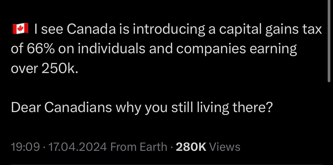 I know a dozen or so people who have left Canada, my wife included, and none regret the decision watching the country self-destruct under selfie princess. Very sad to see Canada go down the drain. At some point you have to protect your family and yourselves from these thieves…