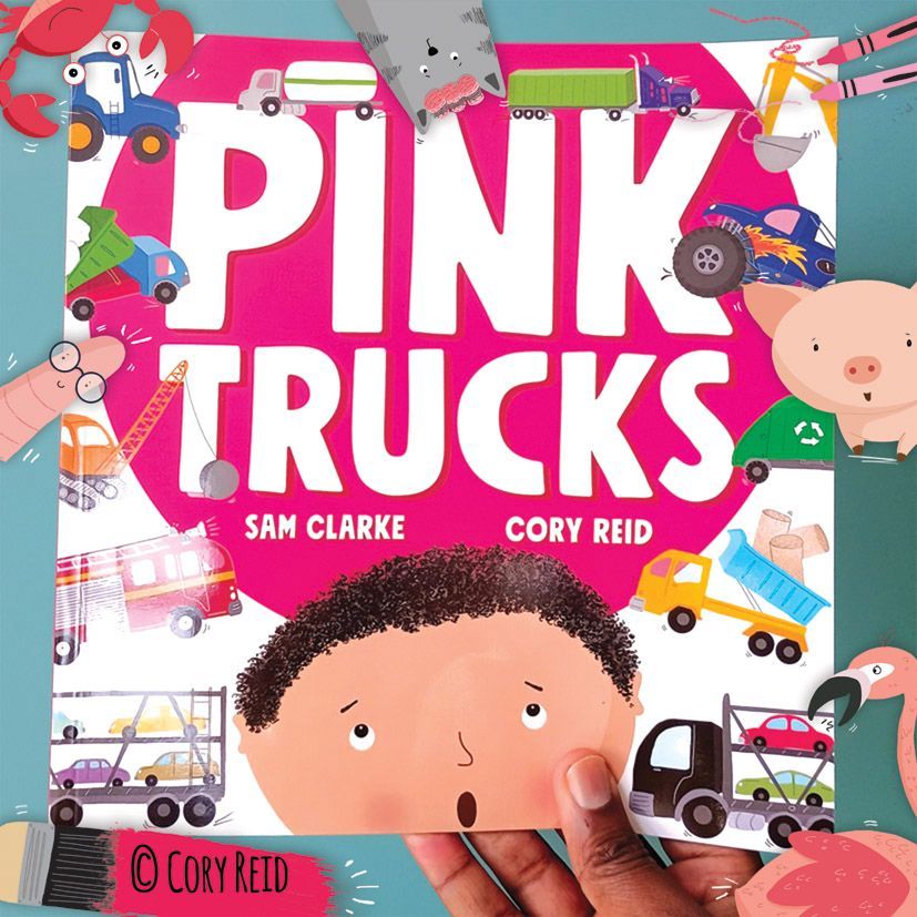'Pink Trucks' publishes TODAY!! Written by @samclarkewrites published by @5quills_kids and illustrated by yours truly!! #childrensbooks #diversity #childrensillustration #childrensillustrator #kidlitart #storyillustration #kidlitillustration #kidlit #kidsbooks #trucks