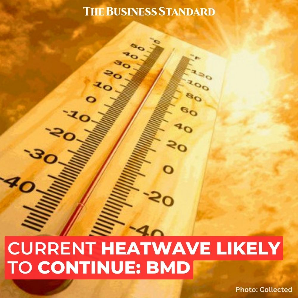 Read more: tinyurl.com/yy3jc7hs

Due to the increase of moisture incursion, the discomfort may increase, said meteorologist Hafizur Rahman

#heatwave #extremeheat #hotweather #weatherforecast #TBSNews