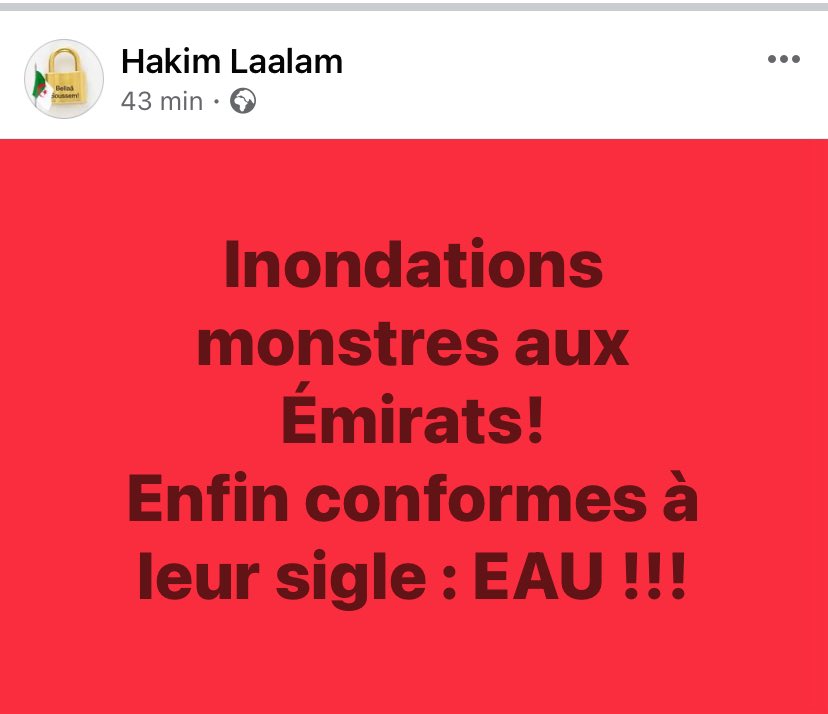 #inondations #EAU #EmiratosÁrabesUnidos #Algerie