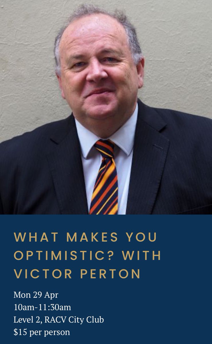 “What makes you #Optimistic?” A super Monday morning coffee conversation at #Melbourne’s @RACV_Official Club. Please join us! events.racv.com.au/pub/pubType/EO… #optimism #optimist