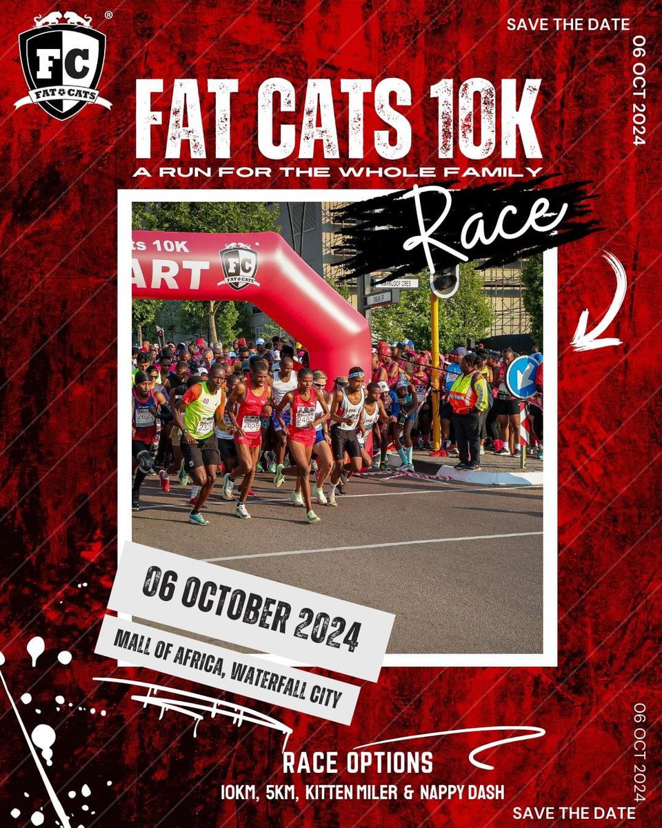 Drum Roll!!!🥁 The annual Fat Cats 10K race is coming soon. To be part of this fun filled race, please Save the Date and join thousands of other fitness enthusiasts as we paint the streets of Waterfall City red. We will be sharing more information on online entries, etc., over…