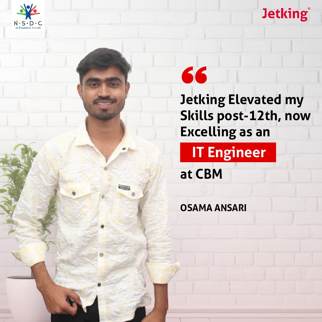 Celebrating success! ✨ Jetking student Osama Ansari embarks on a new journey as he joins the IT Company CBM. 🚀 #JetkingSuccess #NewBeginnings #ITCareer #CBM #TechJourney #career #opportunity #Placement #JetkingAlumni #Growth #Dreamcareer