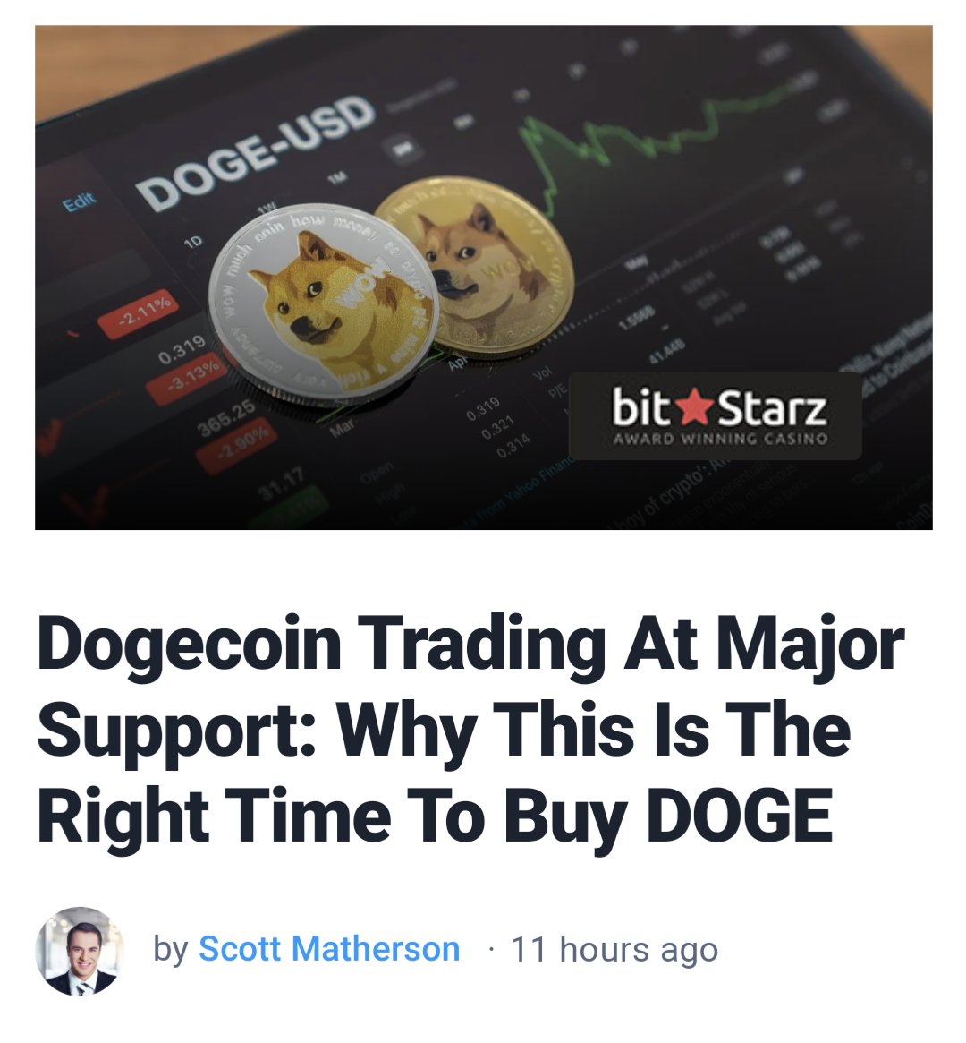 It is always the right time when you're DCA #doge cost averaging