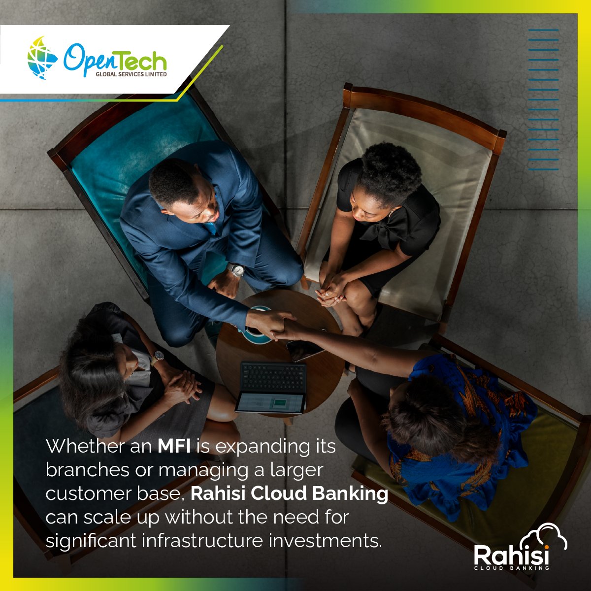 Rahisi Cloud Banking provides organizations with a solution to manage their customer base and branches more effectively.
#Microfinance #Fintech #MobileMoney #Banking #Accounting #CloudSolution #Mpesa #Efficiency #Innovation #BusinessGrowth #LoanManagement #CloudLoans #Scalability
