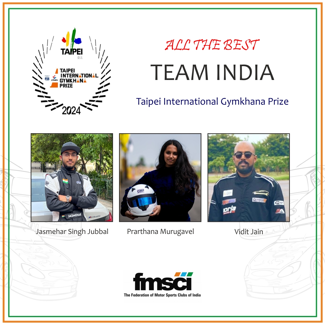 Ready to take on the Asian Giants at the Asian Auto Gymkhana Championship ! Wishing TEAM INDIA all the best for the upcoming round in Taiwan
