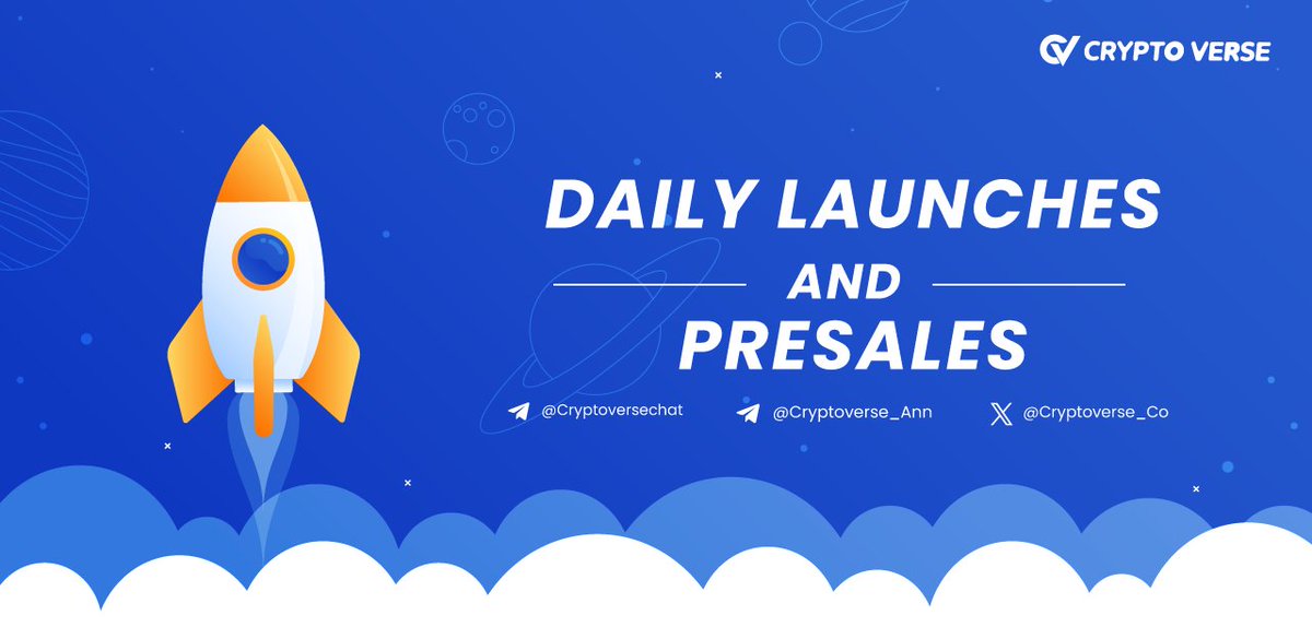 @CryptoVerse_Co Presents Daily Launches and Sales 🔽 List of Projects having their sales today 🔷 @axo_axie 🔷 @catdoglovers777 🔷 @tomiwagmi 🔷 @schrodingr_cat 🔷 @MemePadSol 🔥Join our telegram - t.me/cryptoversechat