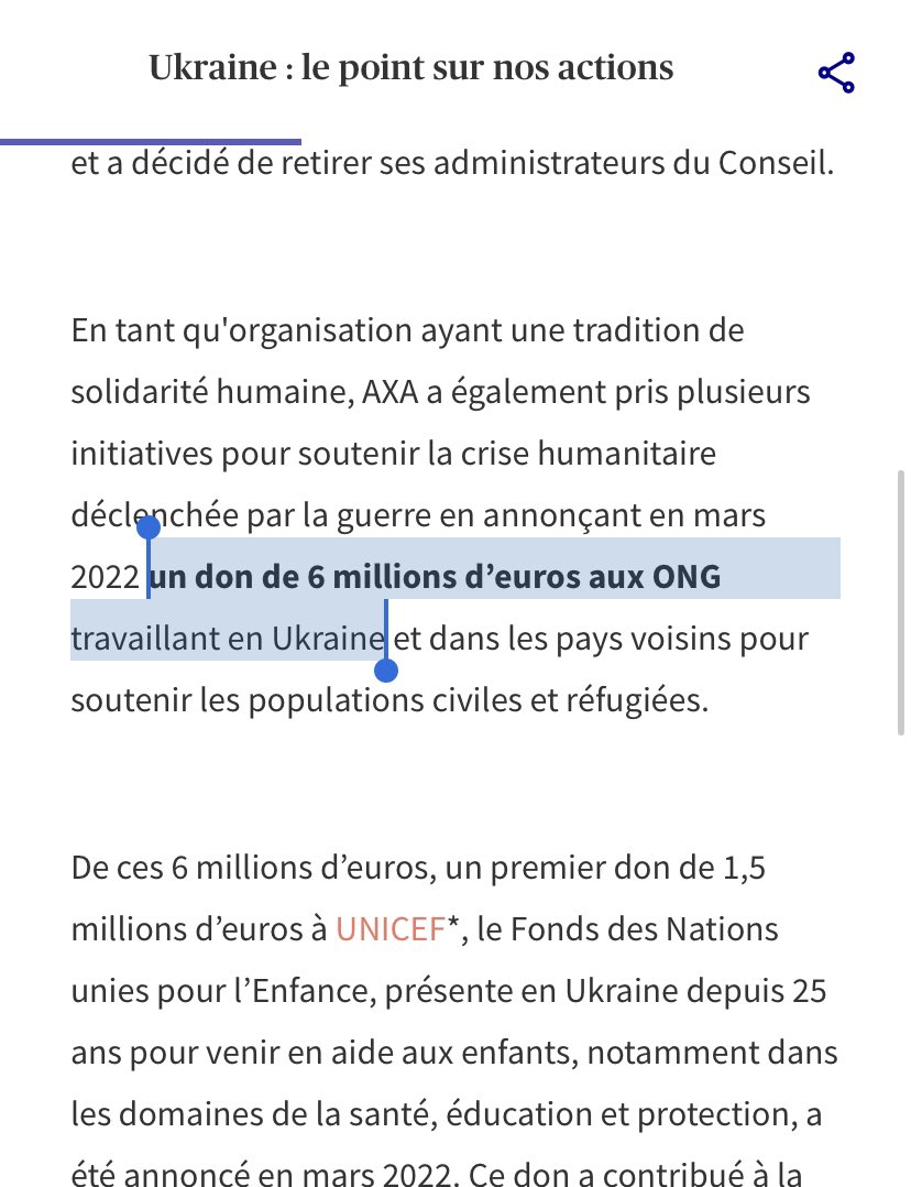 alexabdelilah's tweet image. Ma dernière enquête révèle que l’assureur français a signé un contrat avec ce client un an après l’invasion 🇷🇺 de l’Ukraine, alors que les liens avec des oligarques proches de Poutine étaient connus. 

4 mois plus tôt, AXA communiquait sur des dons humanitaires pour l’Ukraine.