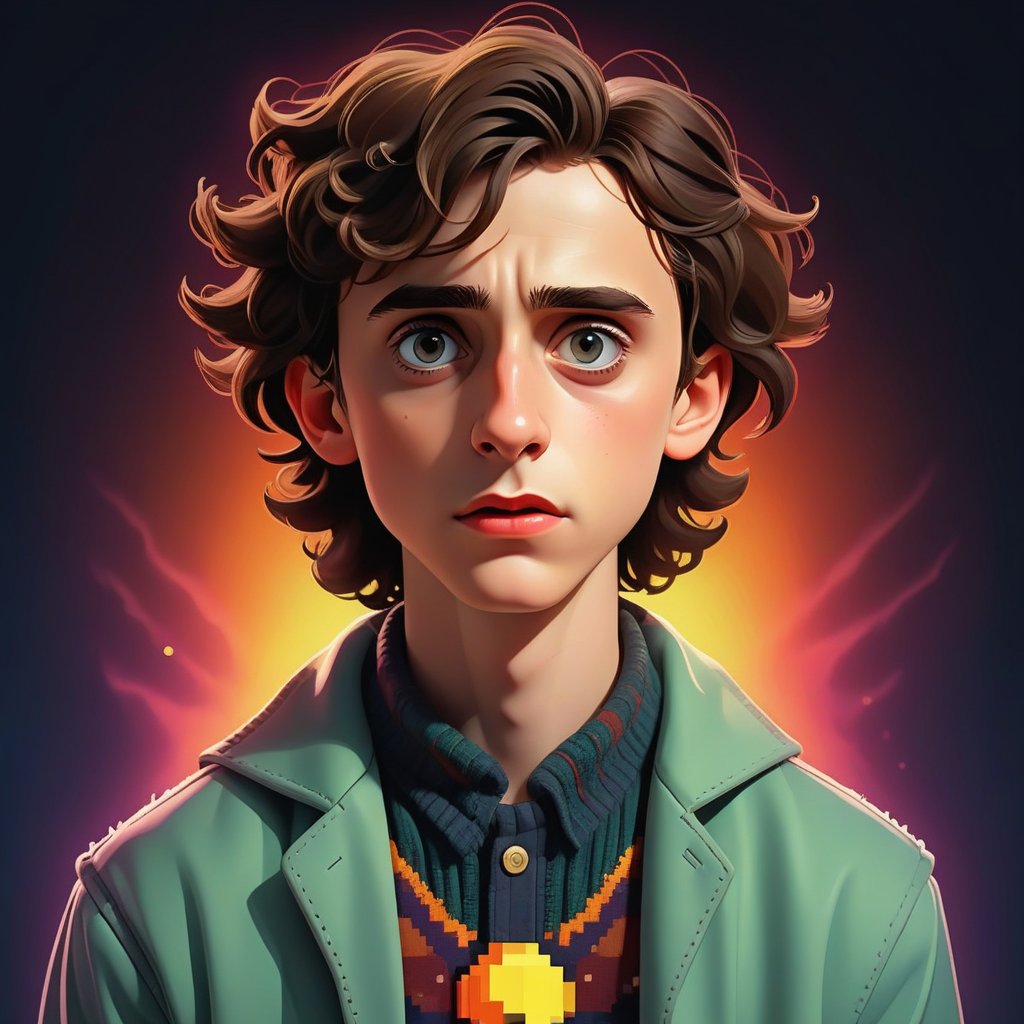 👾 Step back in time with a pixel-perfect rendition of Timothée Chalamet, as he steps into a scene straight out of a classic horror tale. 🎨🕹️ #RetroHorror #PixelArt #ClassicHorror #ColorTheory #NostalgicVibes #DigitalArtwork #CreativePixel #InstaArt #HorrorStory