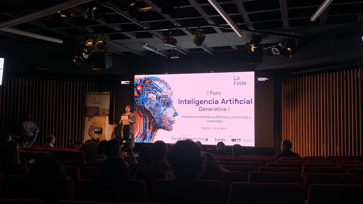 Comienza el ‘I Foro de Inteligencia Artificial Generativa’ de @AgenciasdEspana en @udit_es, donde se hablará sobre el impacto de la IA en la estrategia publicitaria, la creatividad y en los contenidos
