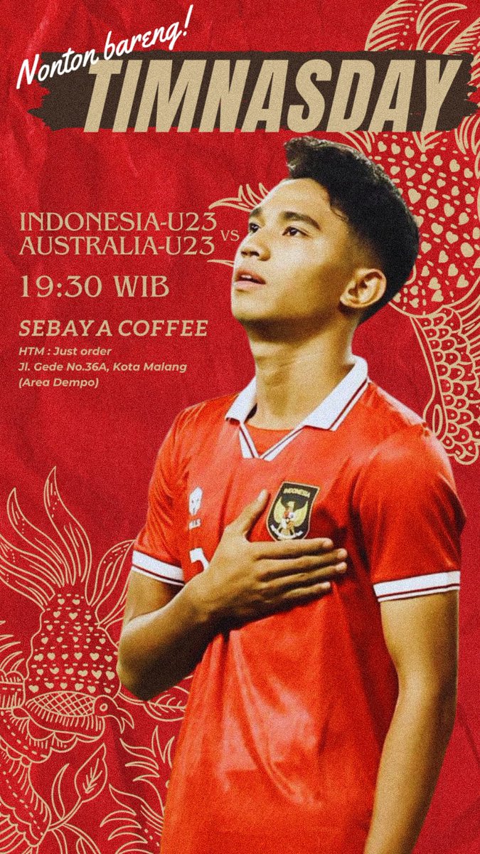 sebayacoffee's tweet photo. Pertarungan sengit Garuda muda melawan Australia U-23 akan segera dimulai 
Siapakah yang akan keluar sebagai pemenang?
Dukung timnas Indonesia di Sebaya Coffee Jl. Gede 36A Malang (Area Dempo) 

#nobartimnas #nobarmalang #timnasday #kitagaruda #coffeeshopmalang https://t.co/G1GswlKZE9