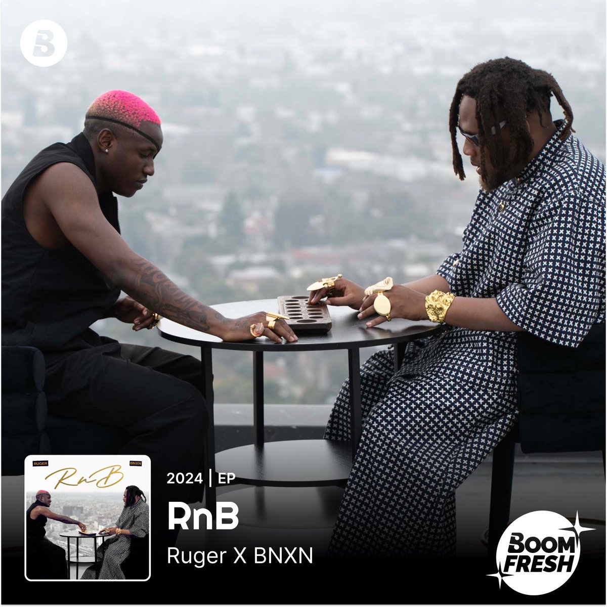 What a moment! 🤩We have been graced with this amazing body of work courtesy of @rugerofficial & @BNXN! 🔥 #RnB is now ours! ✈️ Stream on Boomplay! ➡️ boom.lnk.to/rnb #BoomFresh #HomeOfMusic