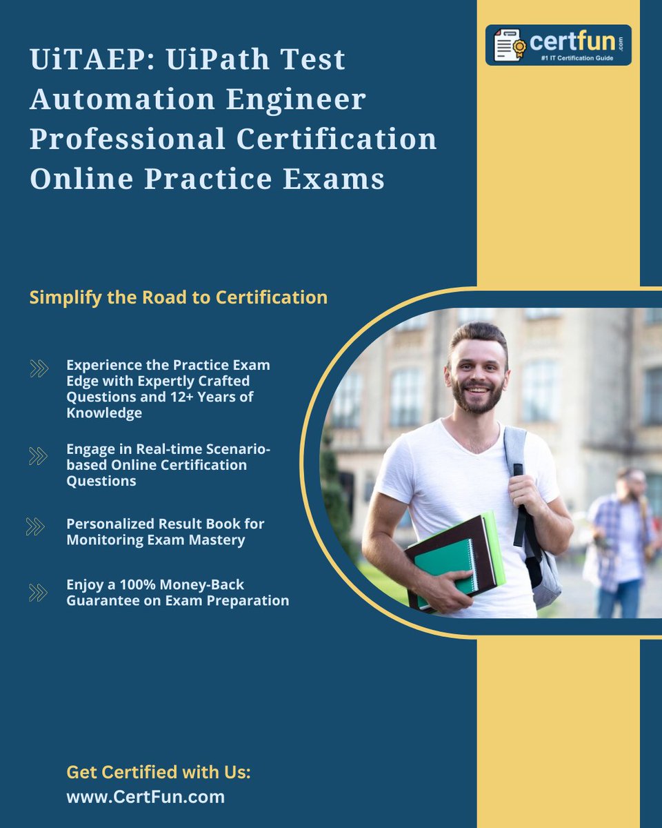 🤖 Master the art of automation with our UiPath Test Automation Engineer Professional Practice Tests!

#UiTAEP #UiPath #TestAutomationEngineer #Automation #CertificationPrep #PracticeTests

🌐 Check it out now!
certfun.com/uipath/uitaep-…