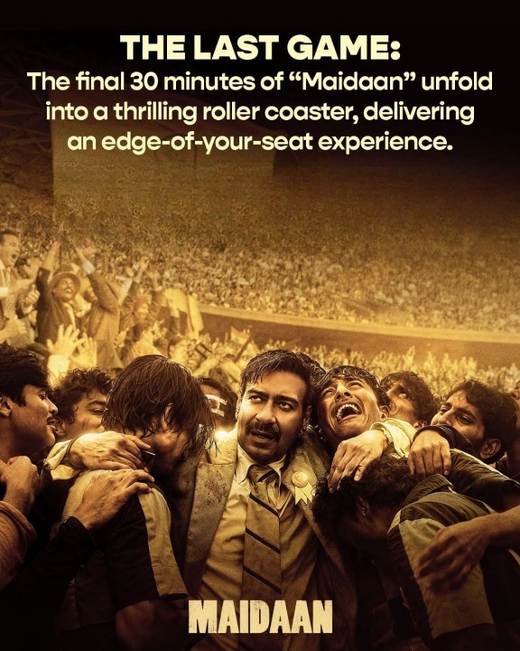 Not one, but we’ve multiple reasons for you to be a part of the electrifying tale of #Maidaan ⚽️ So experience it now. 🎥✨ Book tickets now! 🔗 - linktr.ee/Maidaan_ Watch Maidaan with your family in cinemas now! #MaidaanInIMAX @ajaydevgn #PriyamaniRaj @raogajraj…