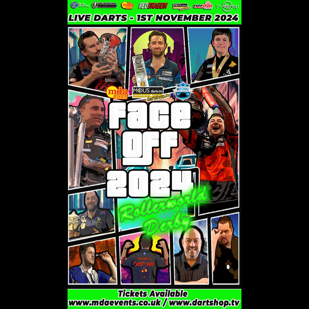 MODUS events presents Face Off 2024 🎯 📍 Rollerworld, Derby 📅 4st November 2024 🎟️ View here: bit.ly/48JVwo6