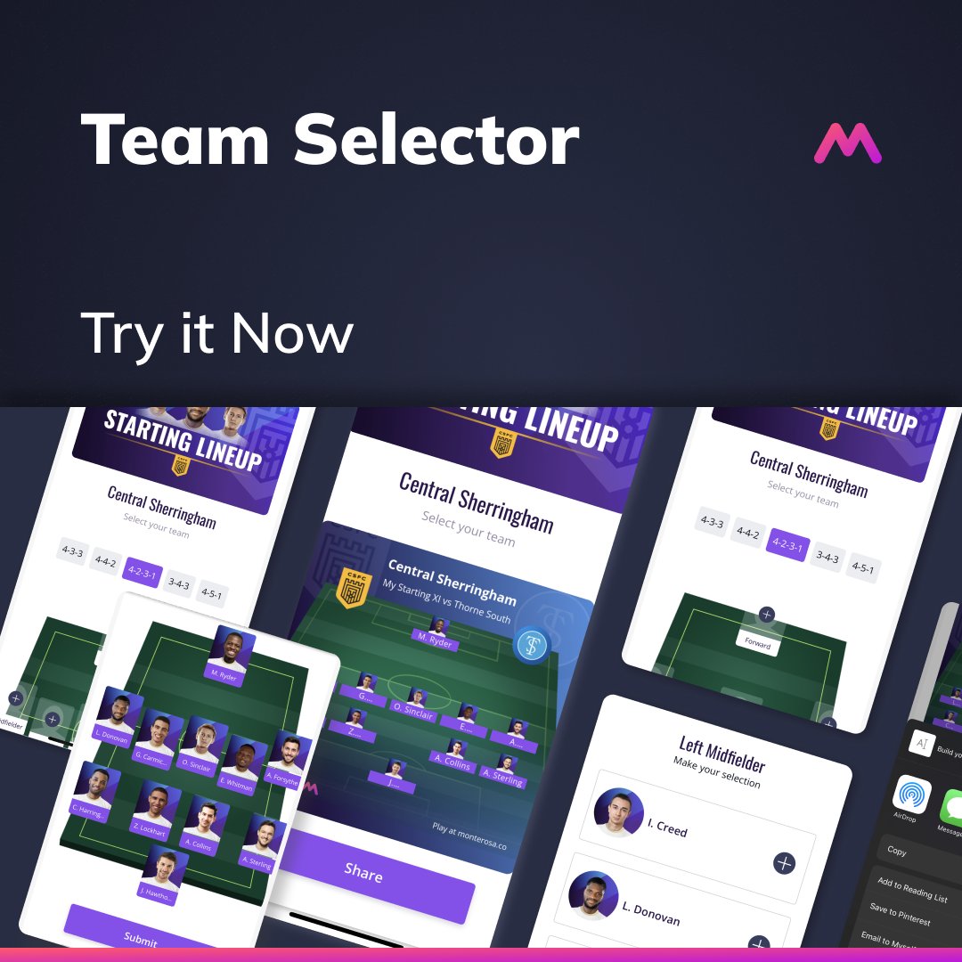 This month we released our enhanced Starting Lineup Experience ✨ Designed to cater for a range of sports, the updated team selector gives fans a much richer experience. Try it out: hubs.ly/Q02t7bGY0 #TeamPicker #FanEngagementPlatform #Soccer