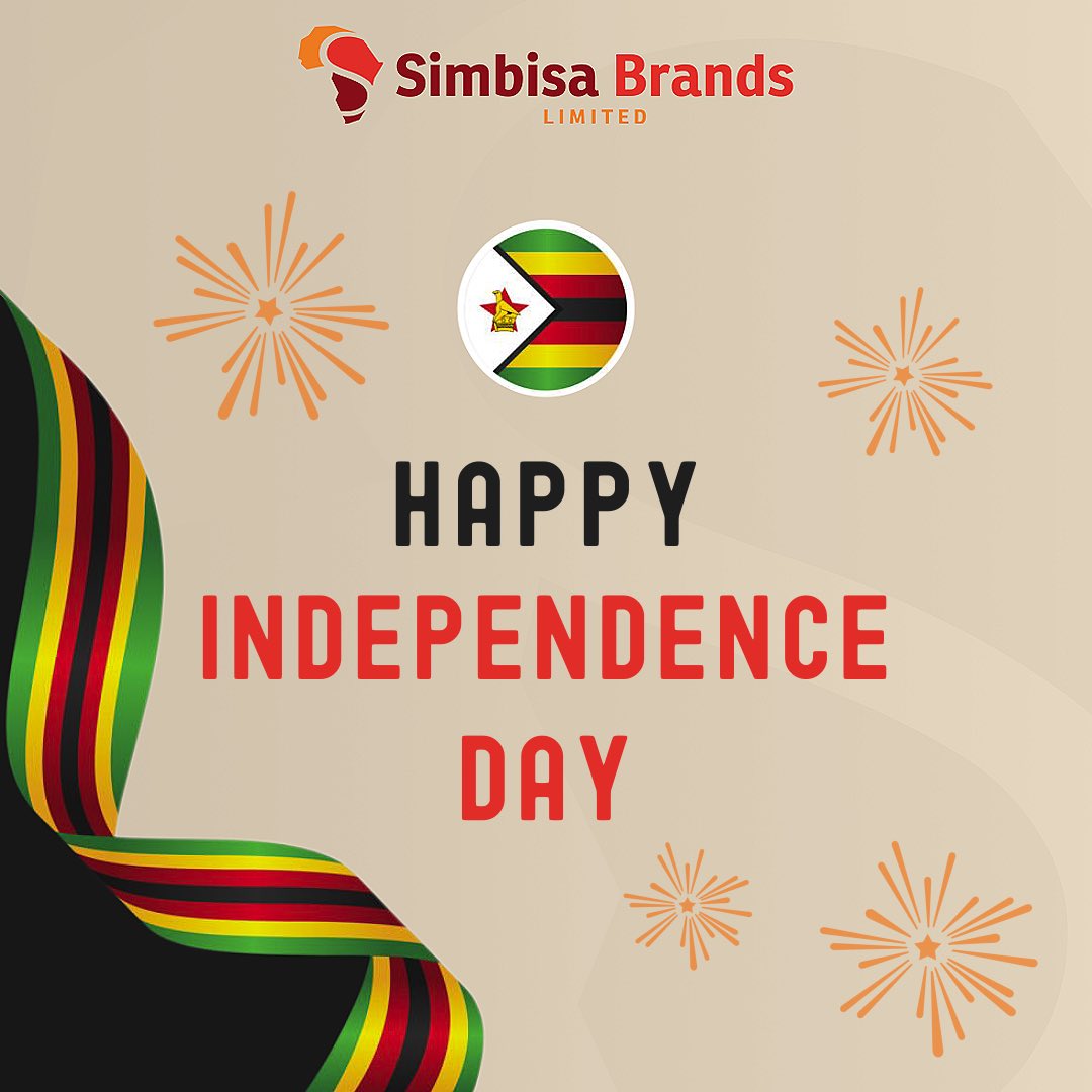 SimbisaBrands's tweet photo. Happy Independence Day Zimbabwe!
#SimbisaBrands #IndependenceDay #Zimbabwe #ToStrengthen #ToEmpower https://t.co/6rSMgBJ2EX