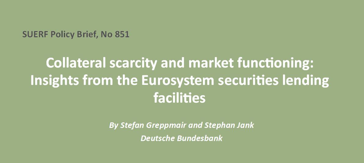 #SUERFpolicybrief “Collateral scarcity and market functioning: Insights from the Eurosystem securities lending facilities” by Stefan Greppmair & Stephan Jank, @bundesbank tinyurl.com/yuedzytj

#SafeAssets #CollateralScarcity #MonetaryPolicy #QuantitativeEasing #Repo