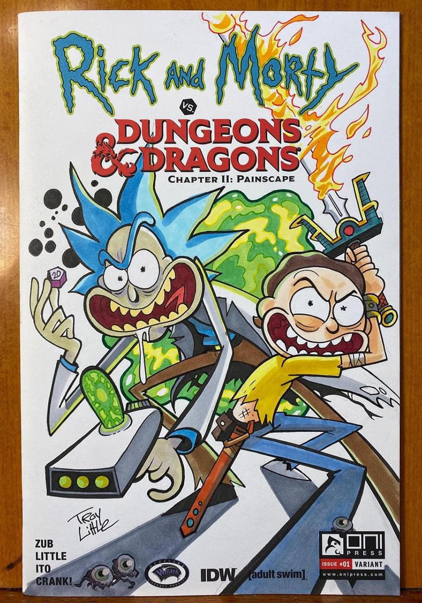 Came across this Rick & Morty sketch cover I did a while back. It was fun going“off model” and exaggerating things. I have a bad habit of sticking close to the source material by default, even when there’s no need, so this was a nice departure from the routine. #RickAndMorty