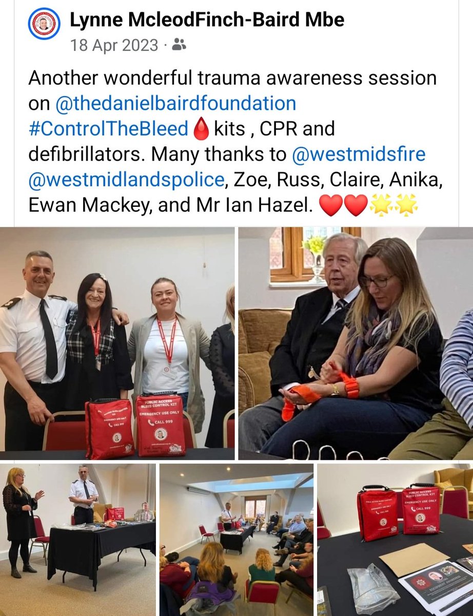 A very successful trauma awareness session on @TheDanielBaird1 #ControlTheBleed🩸kits, CPR and defibrillators from @WMFSLadywood @Zoebish1 More  to come @IanGreenWMP @LawrenceBarton1 @hollybaird_x @samatquinton @cummins23 @SimonFosterPCC @KeiranCasey @RaeRae99 @kerry_baird