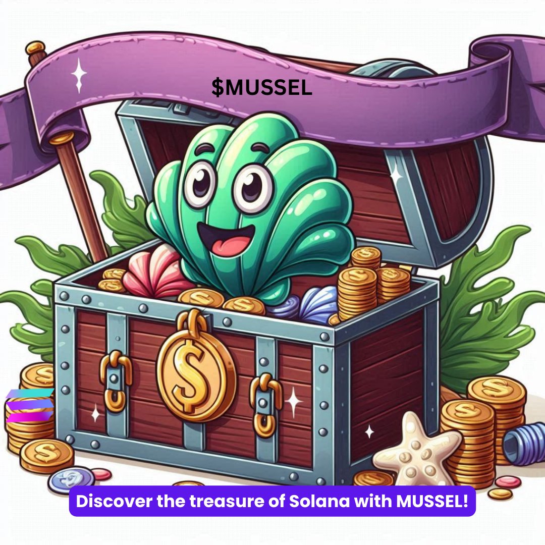 SoMussel's tweet photo. Unlock the treasure of Solana with MUSSEL!

Dive into a world of opportunity and discover the gems of decentralized finance.

Join the adventure now! 💎 https://t.co/jss8wi3pGb