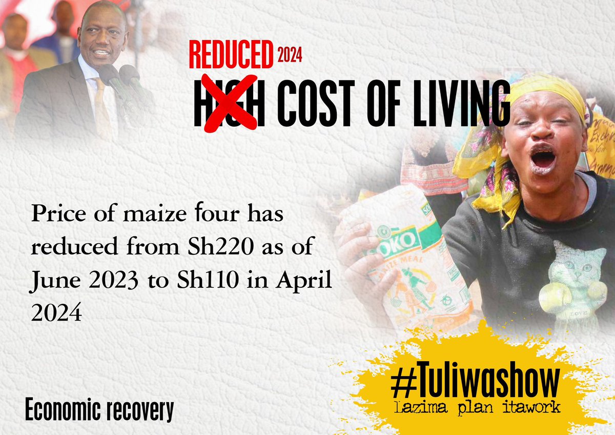 Despite our political differences, we can all agree that economy is stabilizing. Prices of basic commodities is on downward trajectory. Fuel prices has come down, Unga is now 120 from 240 , cooking oil is now cheap and electricity prices have come down. Economic recovery journey