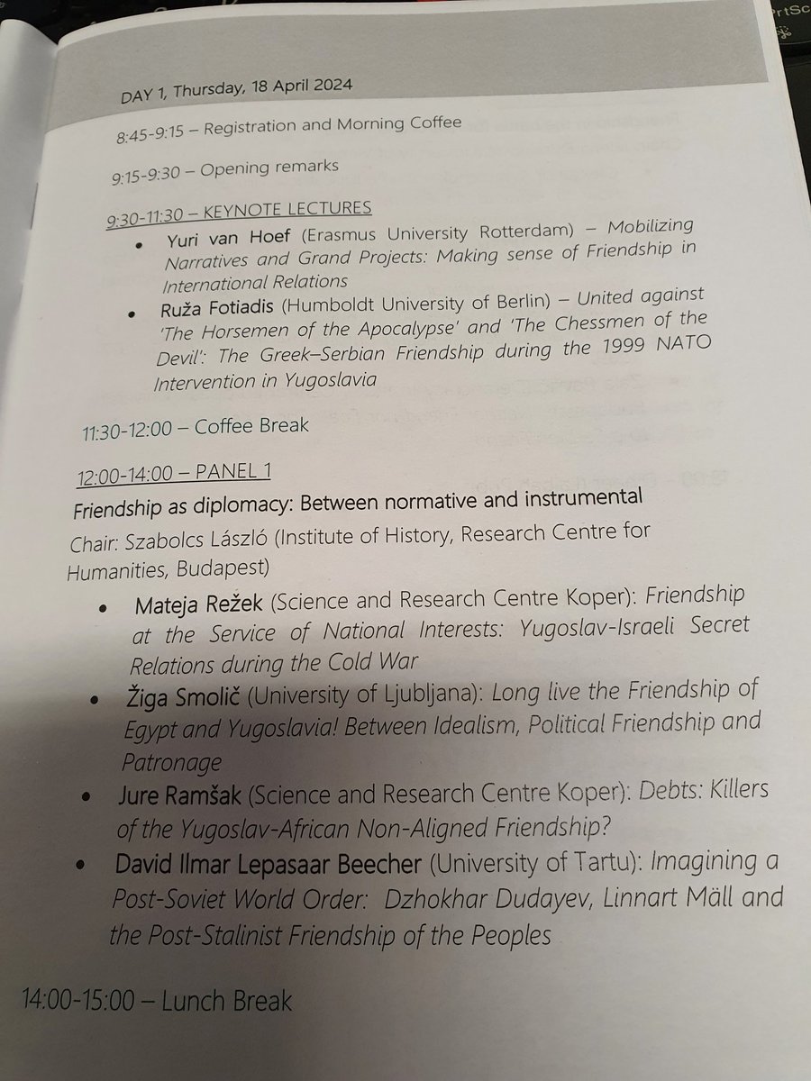 If you're in Ljubljana, you still have 5 minutes to catch my keynote 'Mobilizing Narratives and Grand Projects: Making sense of Friendship in International Relations'